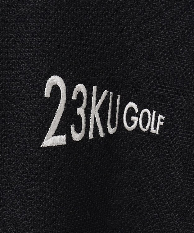 23区GOLF 【MEN】ハニカムカノコ半袖ポロシャツ ブラック系