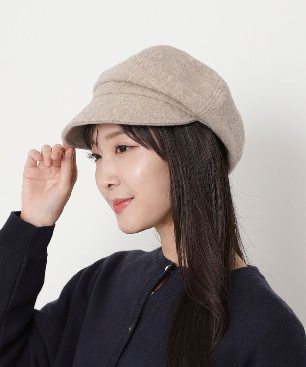 FURLA(フルラ)ツイード キャスケット UVカット サイズ調整 手洗い可能