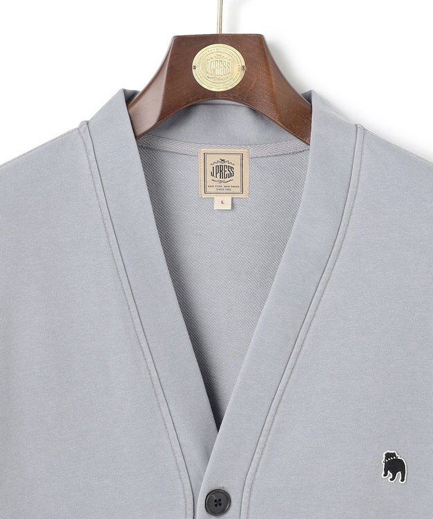 J.PRESS MEN 【KING SIZE】バックブル スウェットカーディガン ライトグレー系