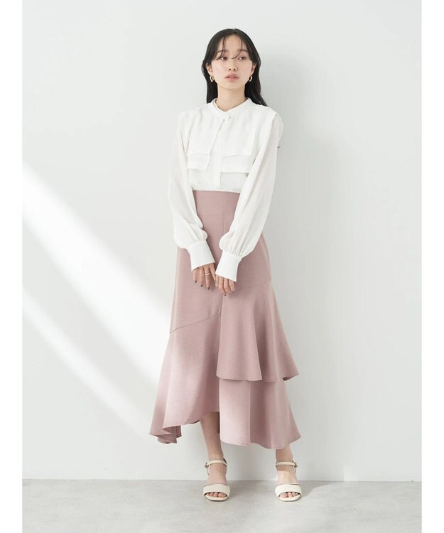 earth music&ecology アシンメトリーイレヘムスカート Mocha