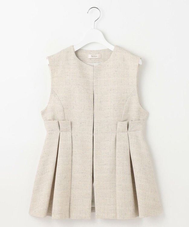 Feroux ペプラム タックジレ ベージュ系