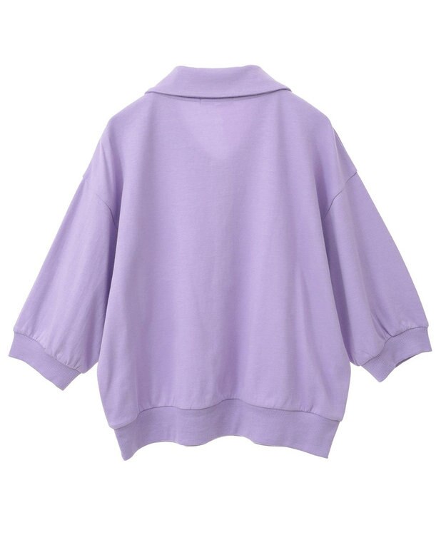 Green Parks ７分袖ハーフＺＩＰプルオーバー Purple