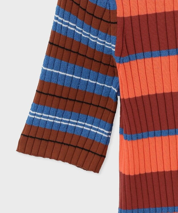 Paul Smith ボーダー ショートスリーブ ニット コーラル