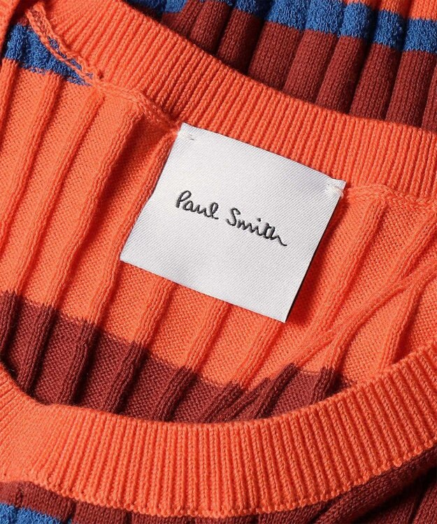 Paul Smith ボーダー ショートスリーブ ニット コーラル
