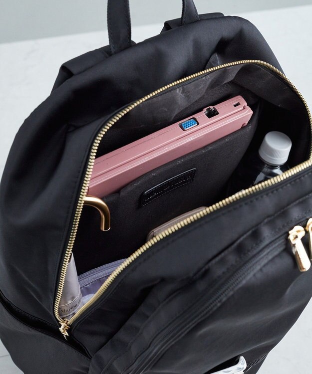 Maison de FLEUR 撥水加工ポケットリボンリュック Black