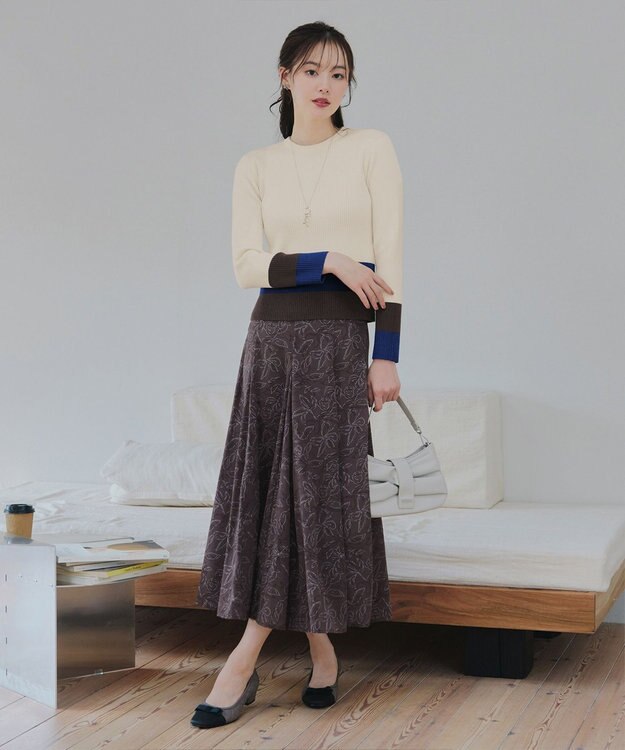 Tiaclasse 【安田美沙子さん着用・撥水】リボンキルティングパンプス　レインシューズ モカ