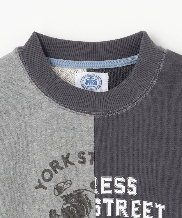 J.PRESS KIDS 【100-130cm】パッチワーク ブルプリント トレーナー グレー系