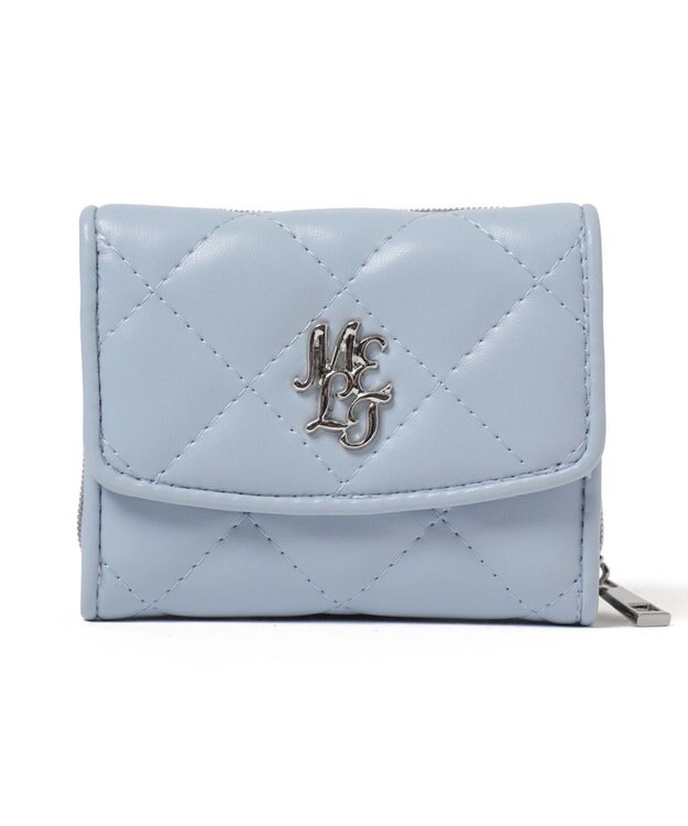 WEGO メタルロゴキルティングウォレット サックス