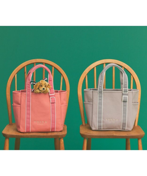 TOCCA POINT OF RIBBON CANVASTOTE キャンバス トートバッグ ピンク系