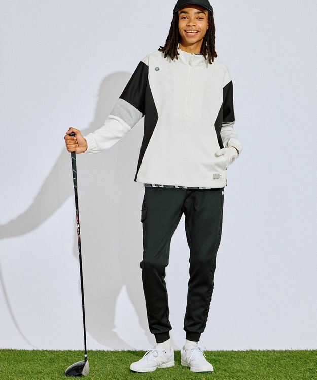 PW CIRCULUS 【MEN】カーゴ ジョガーパンツ ゴルフ ブラック系