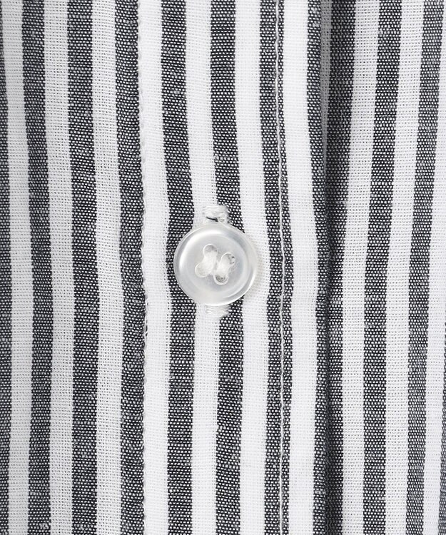 ANY 【手洗い可】コットンリネンブラウス オフ×ブラック