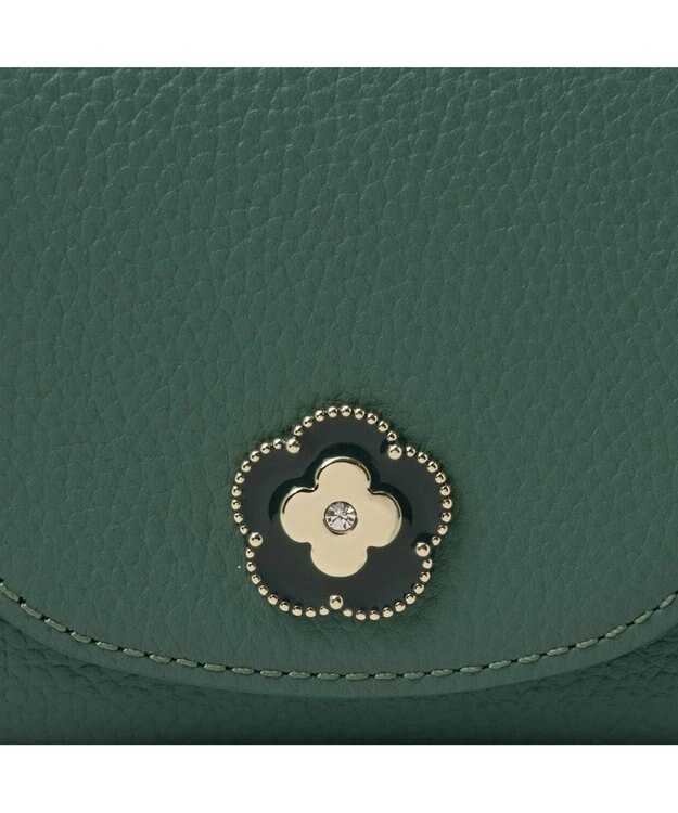CLATHAS ペルル かぶせ長財布 グリーン