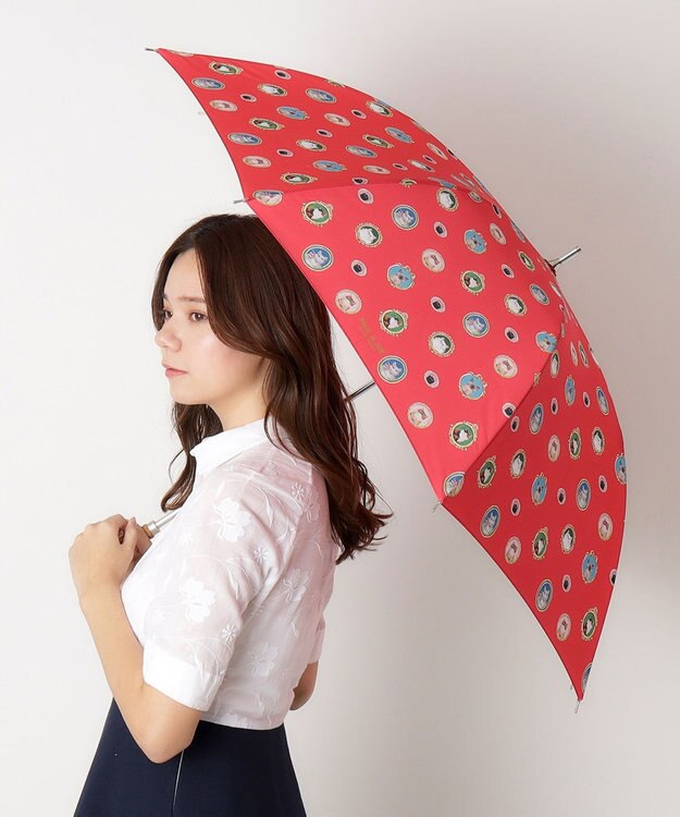 MOONBAT ポール & ジョー (PAUL & JOE ACCESSOIRES) 長傘 キャッツ カメオ UV レッド