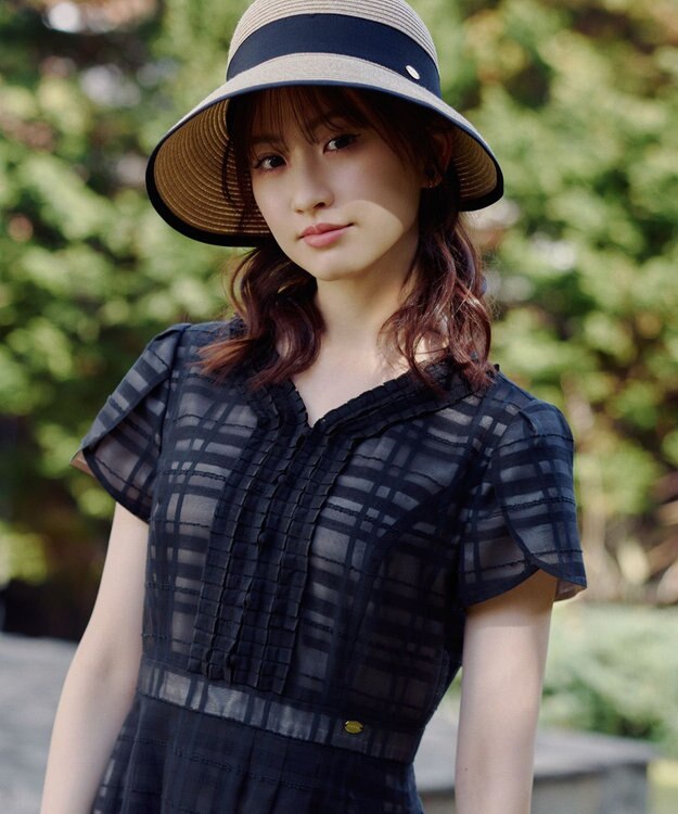 TOCCA 【サイズ調整可】HALF BRIM RIBBON HAT ブレードハット ベージュ系