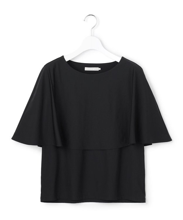 ICB 【WEB限定カラーあり】マットスキューバ ケープデザインカットソー ブラック