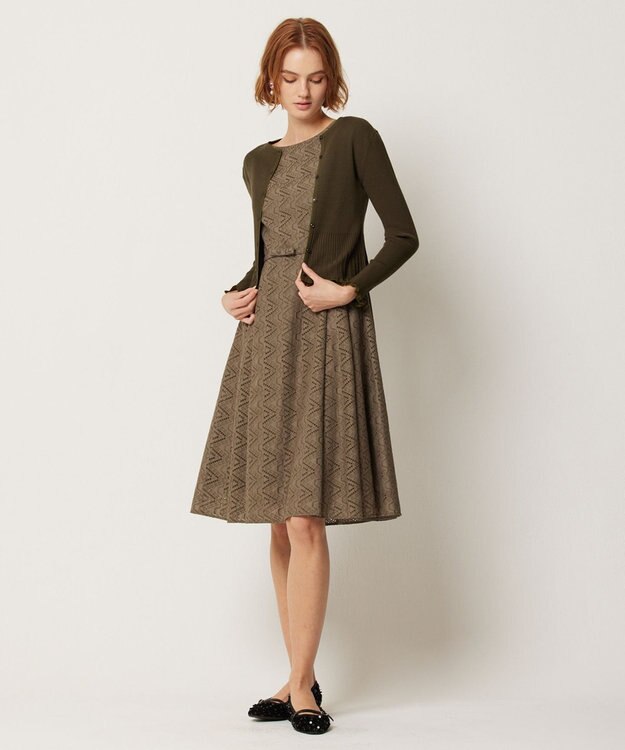 TOCCA 【洗える】RESONATE カーディガン カーキ系