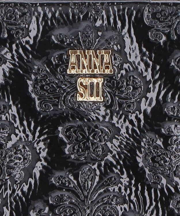ANNA SUI マープル 内Lファスナー二つ折り財布 クロ