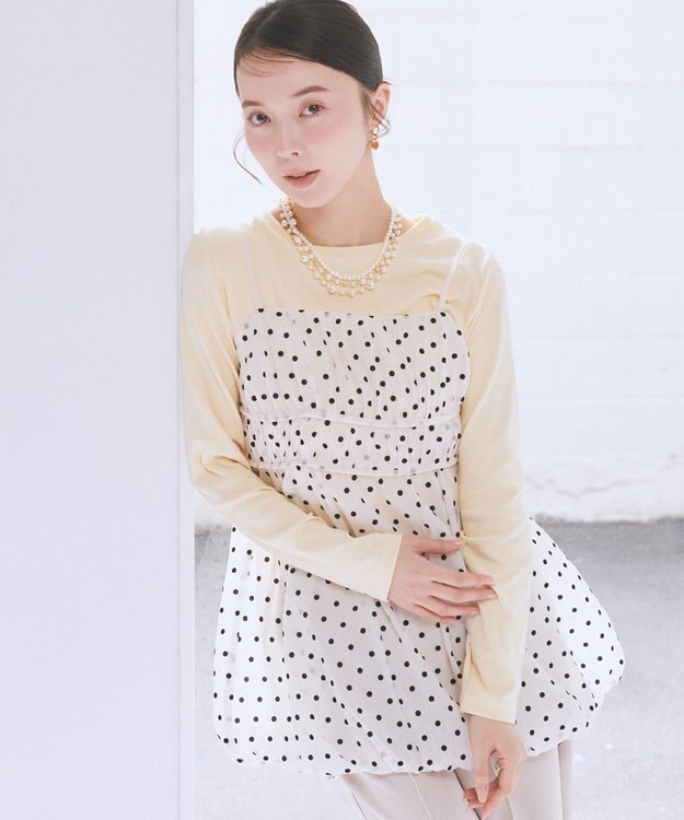 earth music&ecology サイドギャザープルオーバー Light Yellow