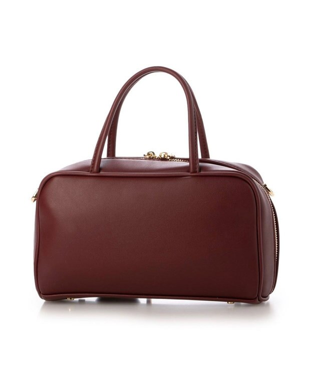 UNBILLION カシュカシュ cachecache / チャーム付横長ボストン ワイン