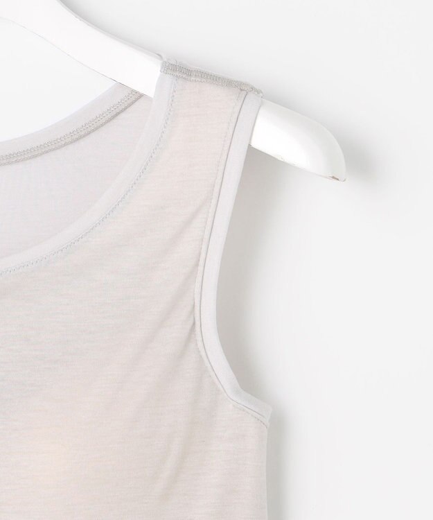 自由区 L 【ワコールコラボ・2点SET】シアーチェックニット プルオーバー グレー