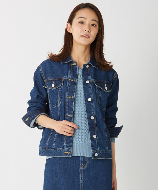 【洗える】8.5oz Stretch Denim デニム ジャケット / J.PRESS LADIES S | ファッション通販  【公式通販】オンワード・クローゼット