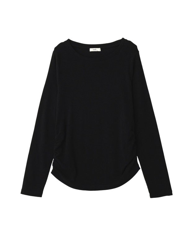 earth music&ecology サイドギャザープルオーバー Black