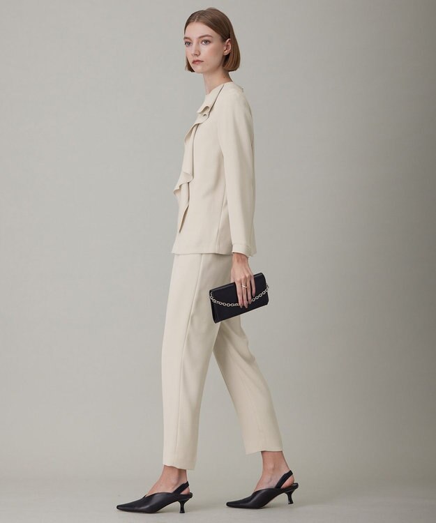 ICB 【洗える】 ライトダブルクロス ドロストパンツ トープ系