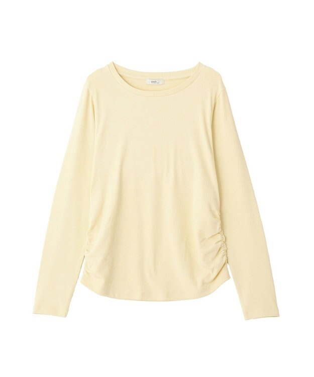 earth music&ecology サイドギャザープルオーバー Light Yellow