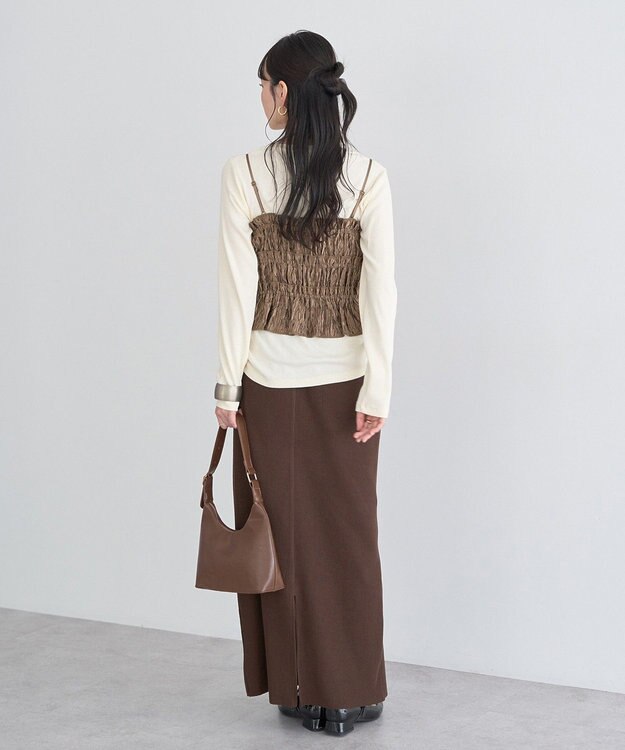 earth music&ecology サイドギャザープルオーバー Ivory