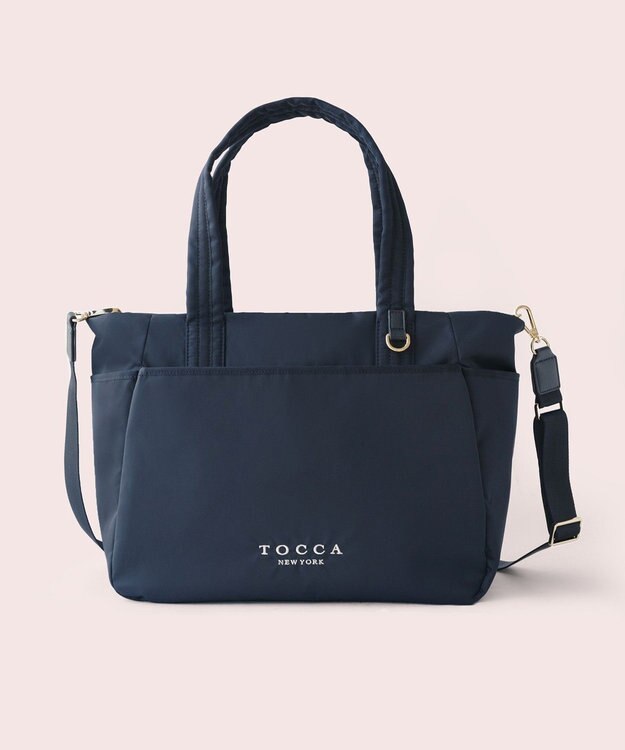 TOCCA 【WEB＆一部店舗限定・環境にやさしい素材】【A4サイズ対応】TRAVERSA MOTHERS TOTE マザーズバッグ ネイビー系