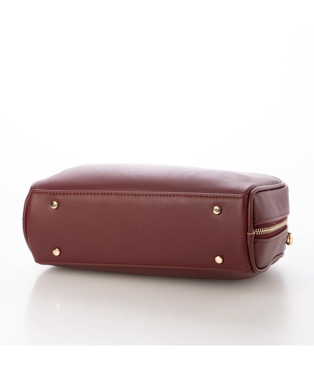 UNBILLION カシュカシュ cachecache / チャーム付横長ボストン ワイン