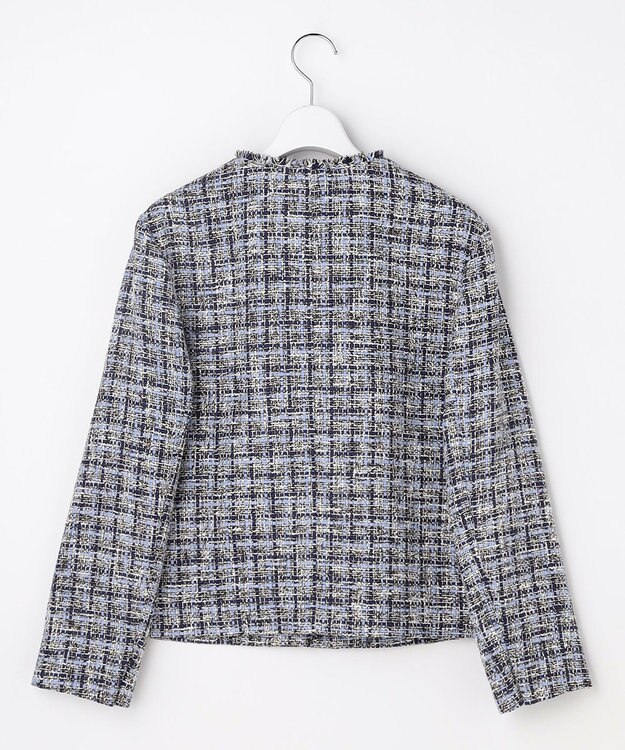 J.PRESS LADIES L ファニーツイード ジャケット ネイビー系