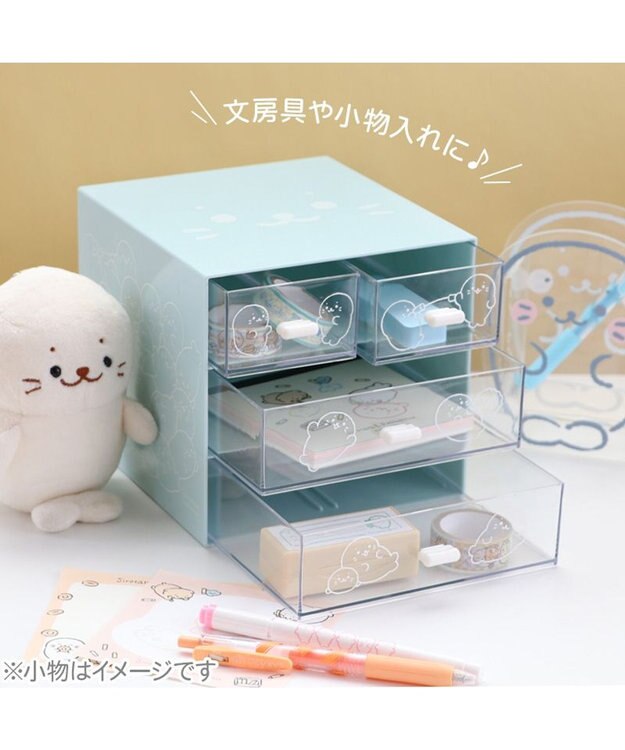 Mother garden しろたん 卓上収納 ボックス 3段 引き出し 15.3×14.5cm -