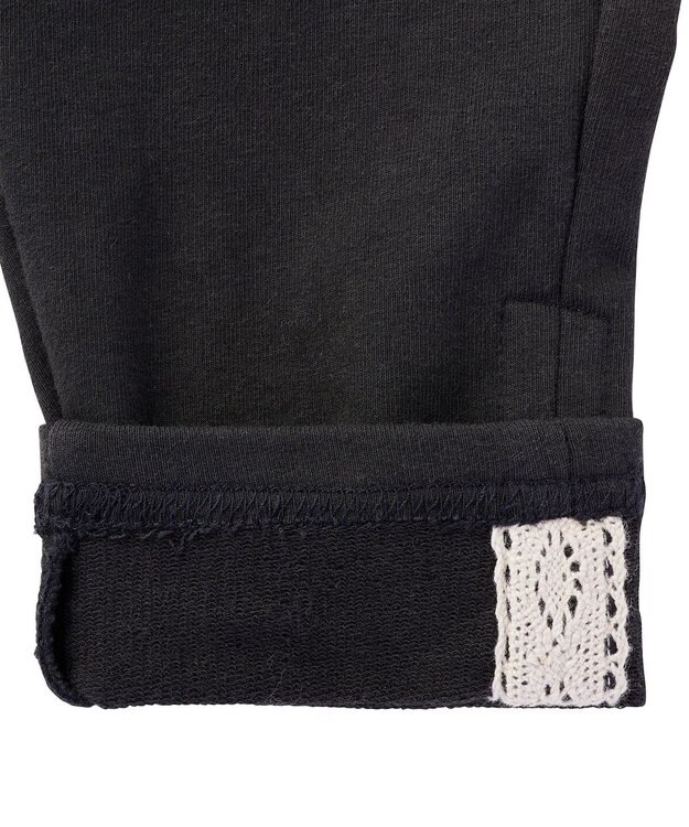 MIKI HOUSE HOT BISCUITS 【80-120cm】 ワンポイント ロングパンツ チャコールグレー