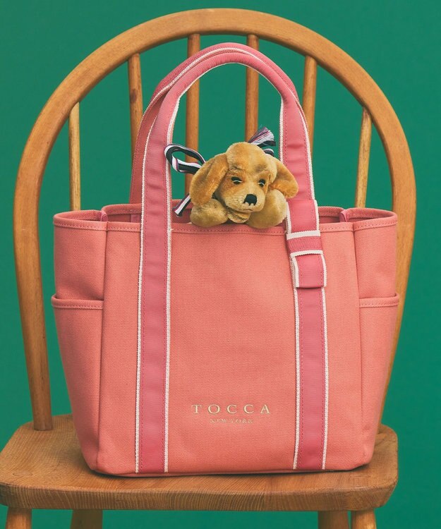 TOCCA POINT OF RIBBON CANVASTOTE キャンバス トートバッグ ピンク系