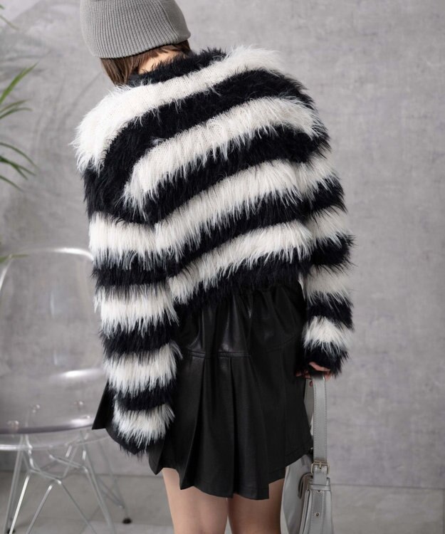 WEGO シャギーショートPO ホワイトボーダー