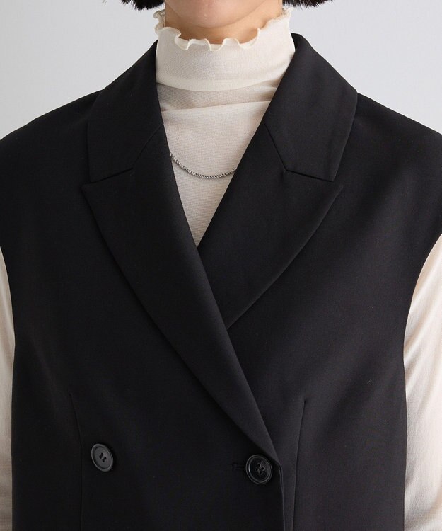 Green Parks テーラードベスト Black