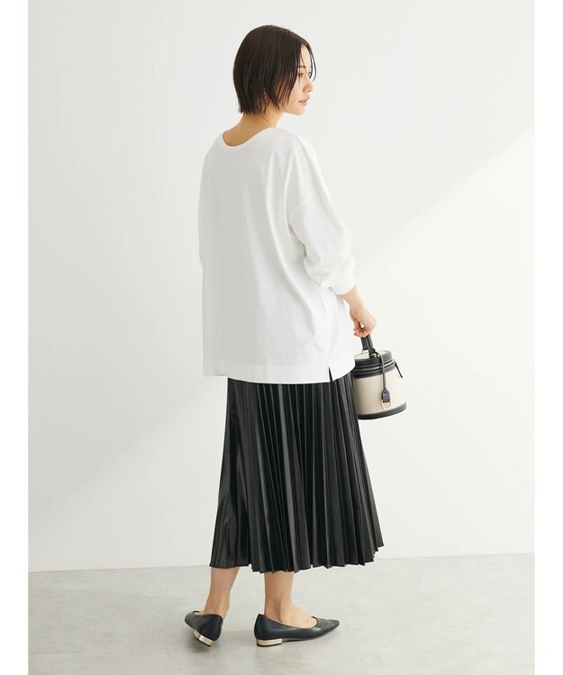 Green Parks 前後でも着れちゃう万能長袖ロンＴ Off White