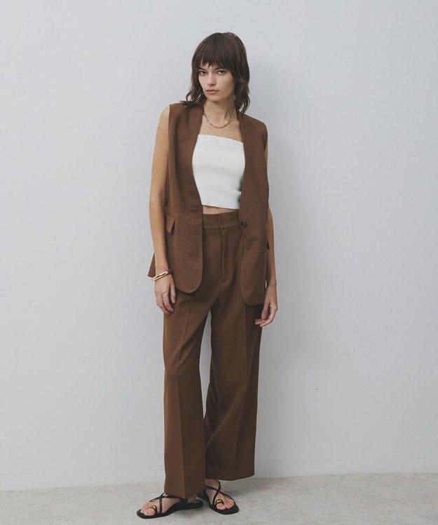 uncrave ウォッシャブルドライサップ ジレ キャメル