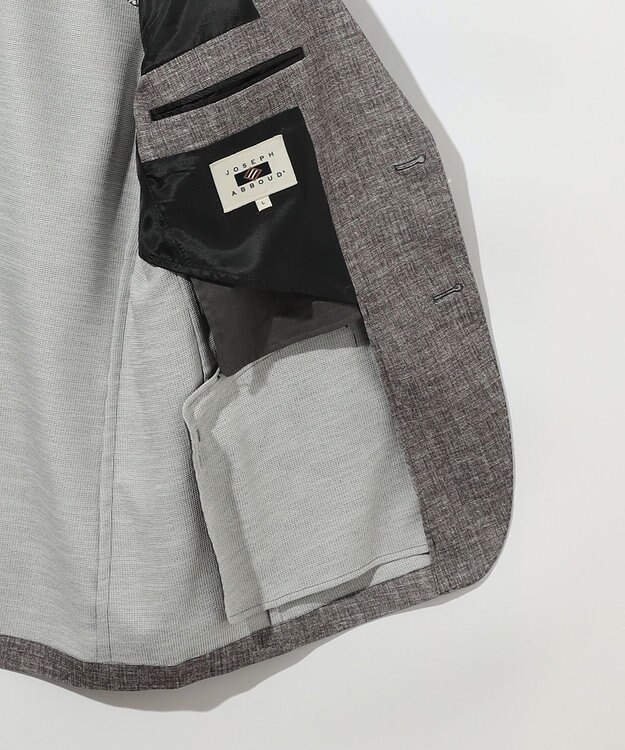 JOSEPH ABBOUD 清涼感【弱撥水/イージーケア/軽量/ストレッチ】クールピケ ジャケット グレー系