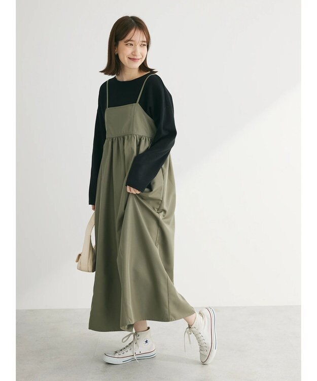 Green Parks ・ＥＬＥＮＣＡＲＥ　ＤＵＥ　サス付ジャンスカ Khaki