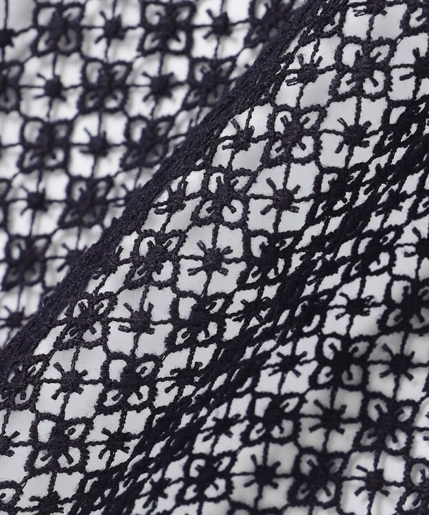 23区 【APPLAUDIR】クリスタルフラワーコンビ ドレス ネイビー系