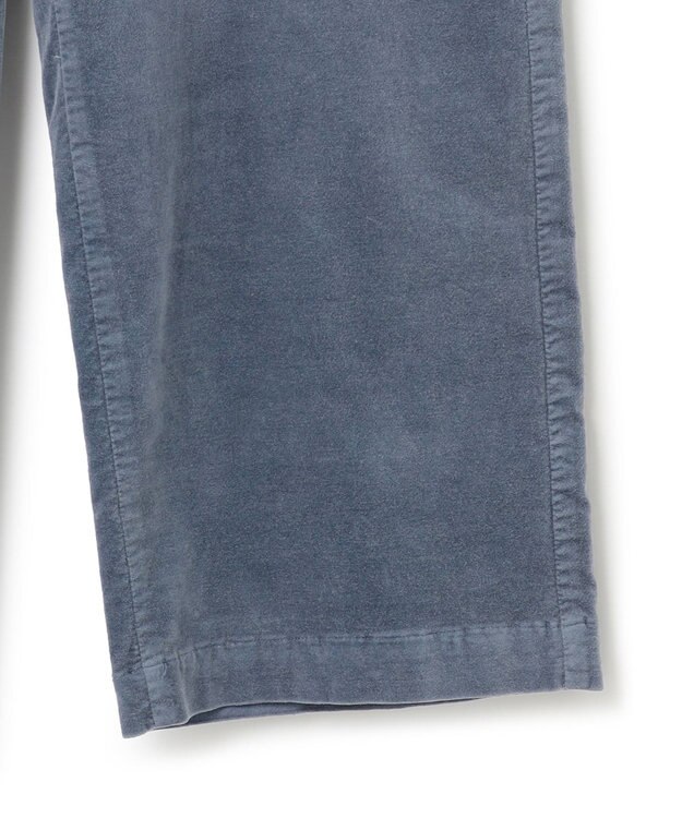 23区 S 【洗える】23区DENIM ベルベットストレッチ ワイドパンツ ブルーグレー