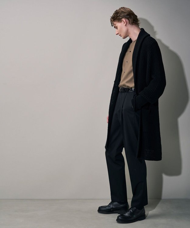 JOSEPH HOMME 【HIGH GRADE LINE】カベツイスト ニットコート ブラック系