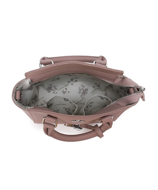 style code 【MERCURYDUO/マーキュリーデュオ】メタルアイレット　ミニハンドバッグ スモーキーピンク