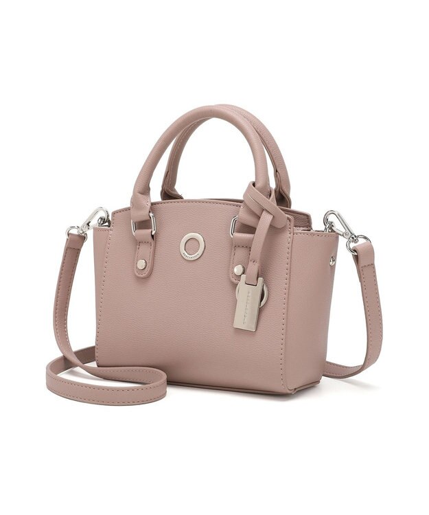 style code 【MERCURYDUO/マーキュリーデュオ】メタルアイレット　ミニハンドバッグ スモーキーピンク