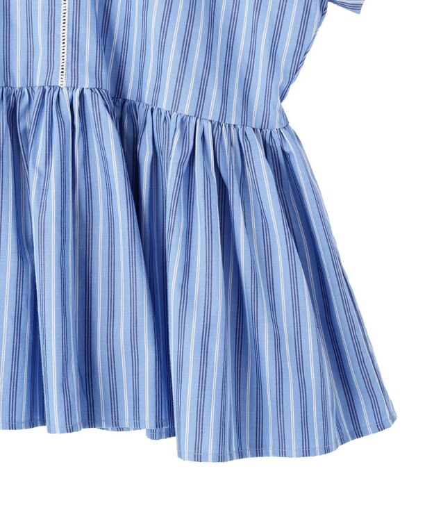 CRAFT STANDARD BOUTIQUE インド製 ペプラムブラウス Stripe