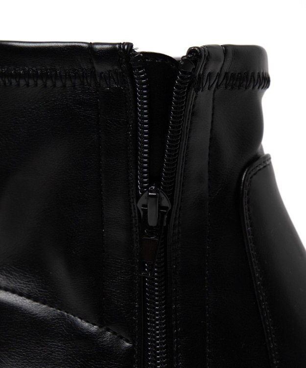 WEGO ストーム付きワイドヒールショートブーツ ブラック