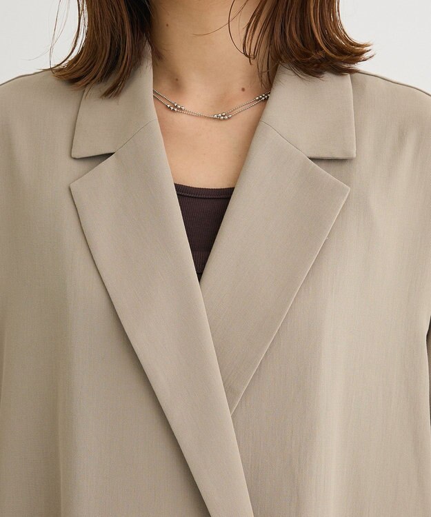 Green Parks 【適ON】シアーシャツジャケット Gray Beige