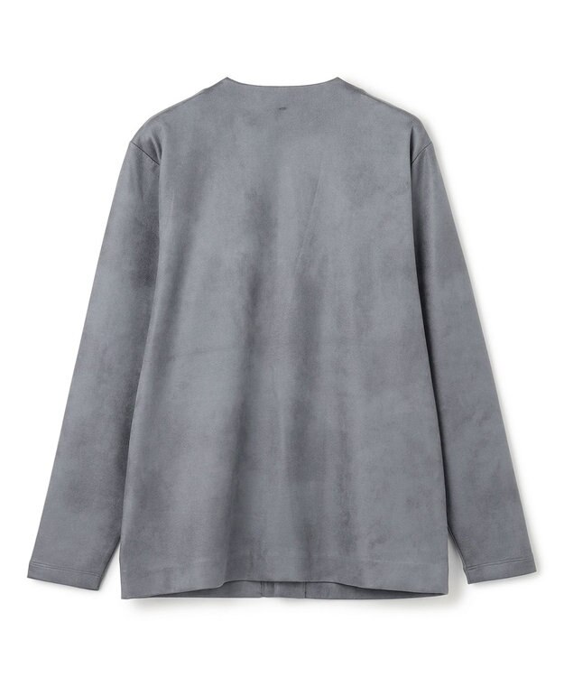 JOSEPH HOMME 新素材【ストレッチ/光沢感】レザーライクジャージー　カーディガン ライトグレー系